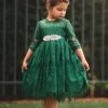 BELLA RAFAELA DRESS & BELT SET-EMERALD -Trish Scully 116