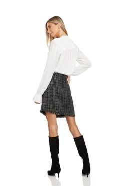 MAYA TUXEDO BLOUSE WINTER WHITE -Trish Scully 122 7