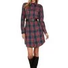 EVE BUTTON FRONT TARTAN SHIRT DRESS -Trish Scully 140 1