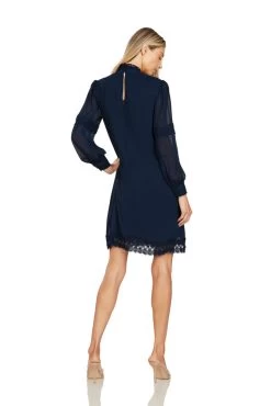 THEODORA SHIFT DRESS NAVY BLUE -Trish Scully 141 3