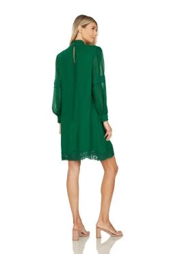 THEODORA SHIFT DRESS EMERALD GREEN -Trish Scully 142 3