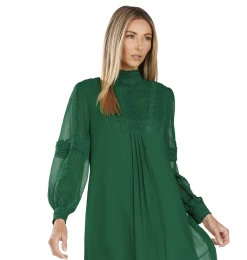THEODORA SHIFT DRESS EMERALD GREEN -Trish Scully 142 4