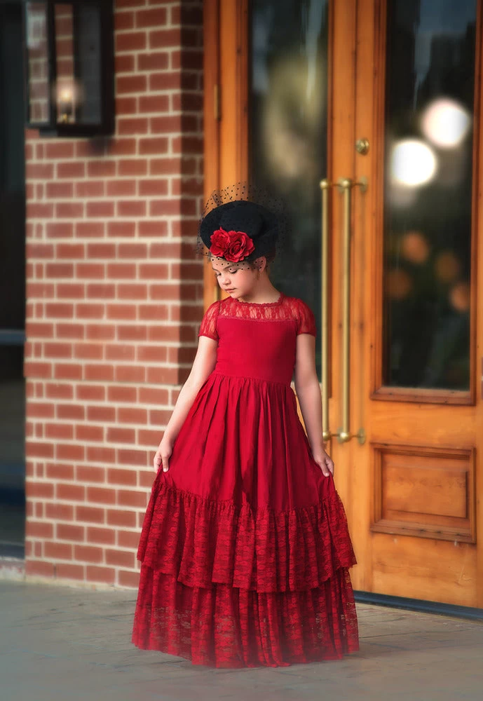 MEGHAN GOWN CRIMSON 6 MEGHAN GOWN CRIMSON - Image 4