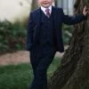 BOYS NAVY BLUE BROOKS SUIT 3PC. SET -Trish Scully 188