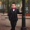 BOYS SAVILLE ROW BLACK TUXEDO 3PC. SET -Trish Scully 189