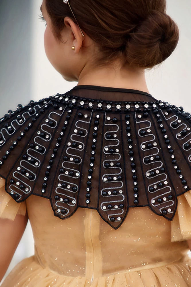 HENRIETTA JEWELED CAPE BLACK 4 HENRIETTA JEWELED CAPE BLACK - Image 2