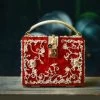 RED ACRYLIC JEWELED PURSE
