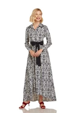 CONSTANCE MAXI DRESS NAVY DAMASK 22 CONSTANCE MAXI DRESS NAVY DAMASK -Trish Scully 26 1361 WEB