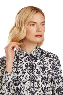 CONSTANCE MAXI DRESS NAVY DAMASK 28 CONSTANCE MAXI DRESS NAVY DAMASK -Trish Scully 26 1406 WEB