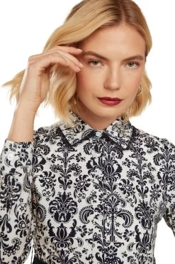 CONSTANCE MAXI DRESS NAVY DAMASK 29 CONSTANCE MAXI DRESS NAVY DAMASK -Trish Scully 26 1432 WEB