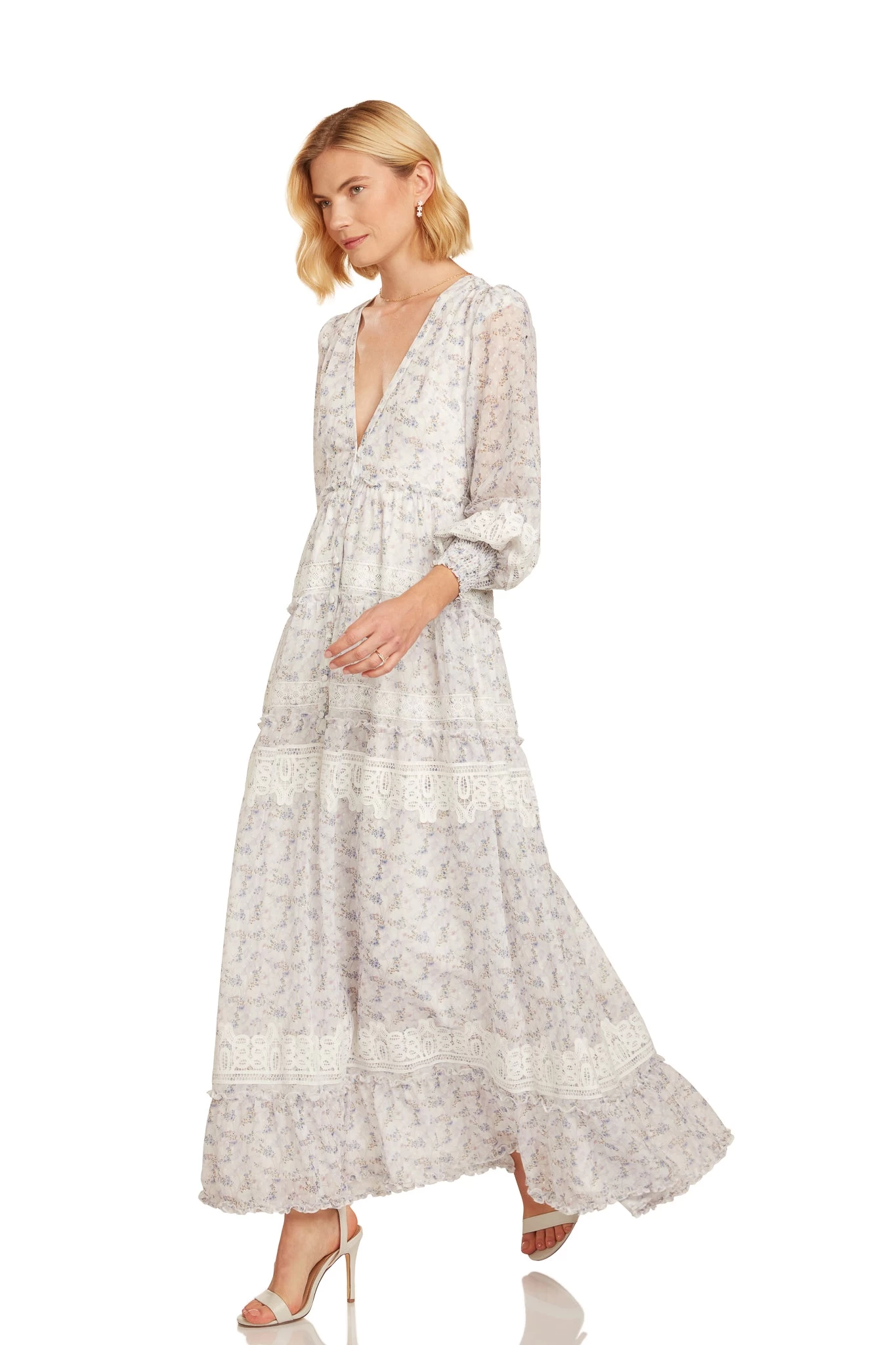 SOFIA MAXI DRESS LAVENDER FLORAL 5 SOFIA MAXI DRESS LAVENDER FLORAL - Image 3