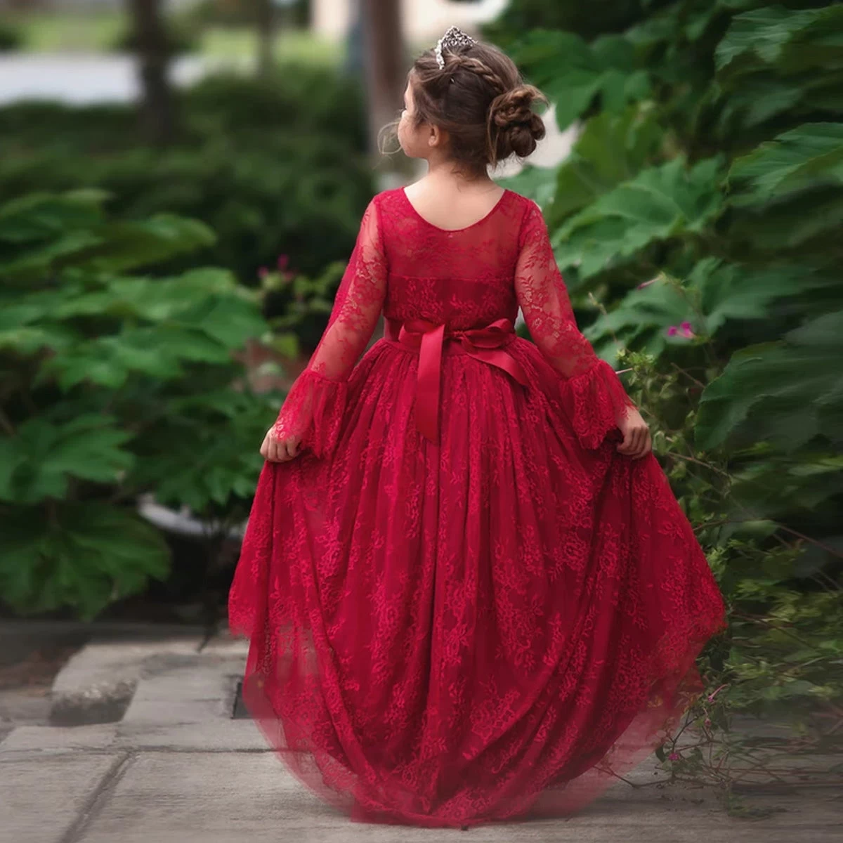 AINSLEY DRESS & BELT SET CRIMSON 6 AINSLEY DRESS & BELT SET CRIMSON - Image 4