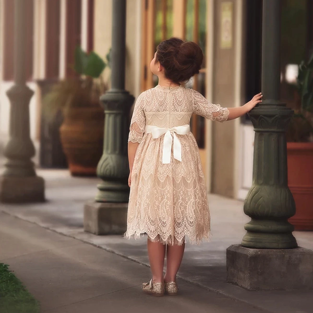 BELLA RAFAELA DRESS & BELT SET-BUTTERSCOTCH 7 BELLA RAFAELA DRESS & BELT SET-BUTTERSCOTCH - Image 5