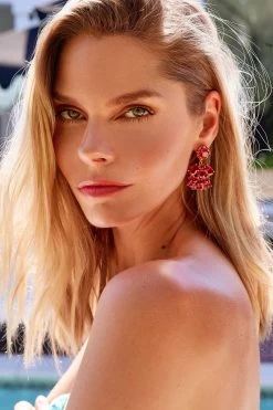 MARSEILLE EARRINGS FUCHSIA -Trish Scully 531