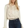 MAYA TUXEDO PLEATED BLOUSE GOLD 2 MAYA TUXEDO PLEATED BLOUSE GOLD -Trish Scully 537