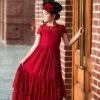 MEGHAN GOWN CRIMSON -Trish Scully 540