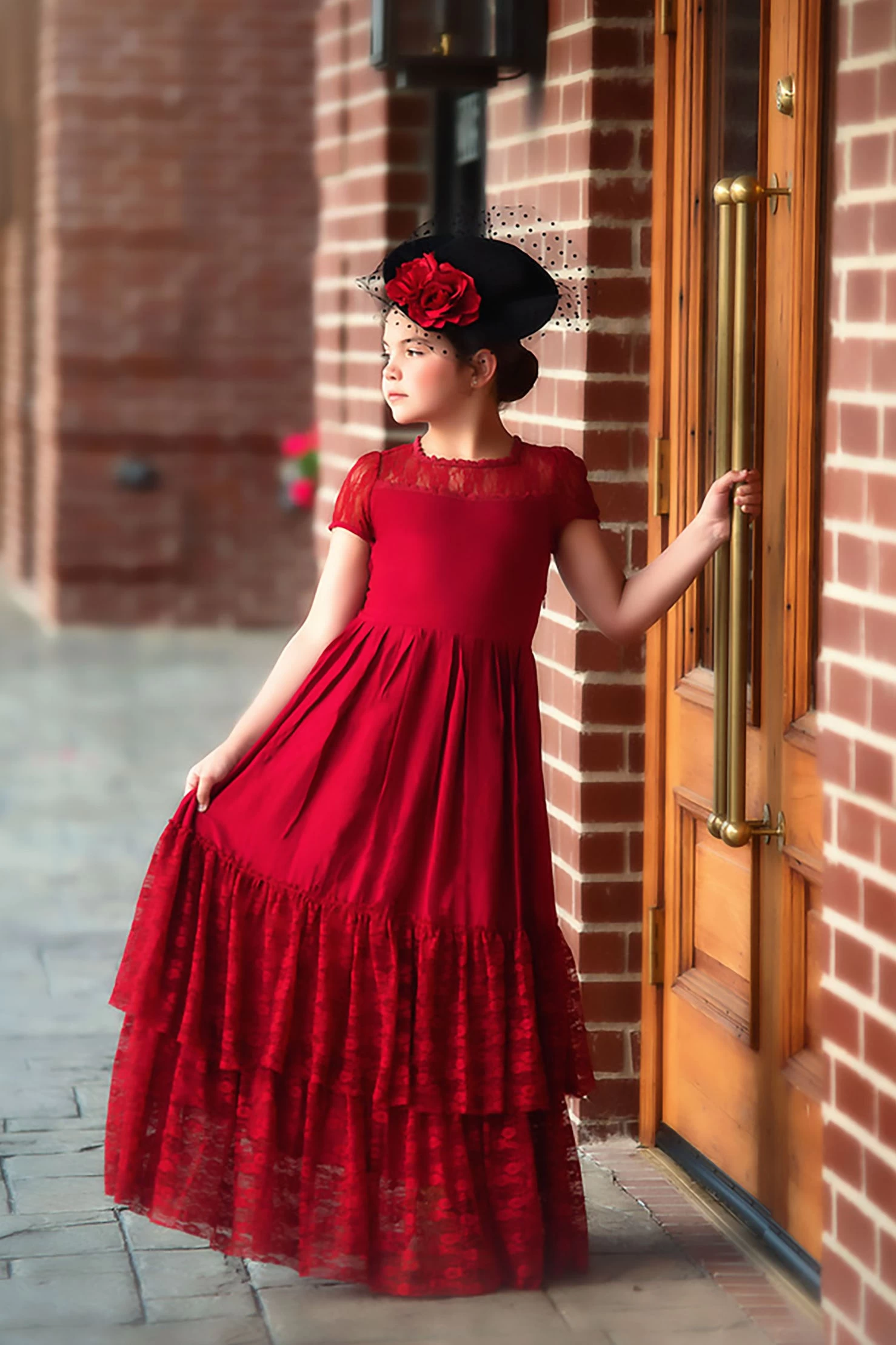 MEGHAN GOWN CRIMSON 3 MEGHAN GOWN CRIMSON