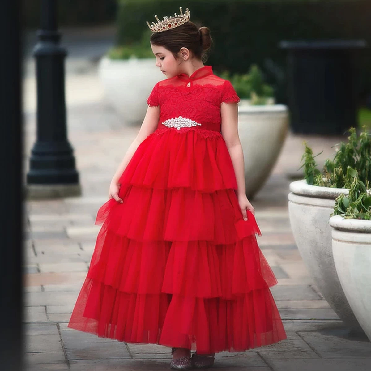 ARIANA GOWN & BELT SET CRIMSON 5 ARIANA GOWN & BELT SET CRIMSON - Image 3