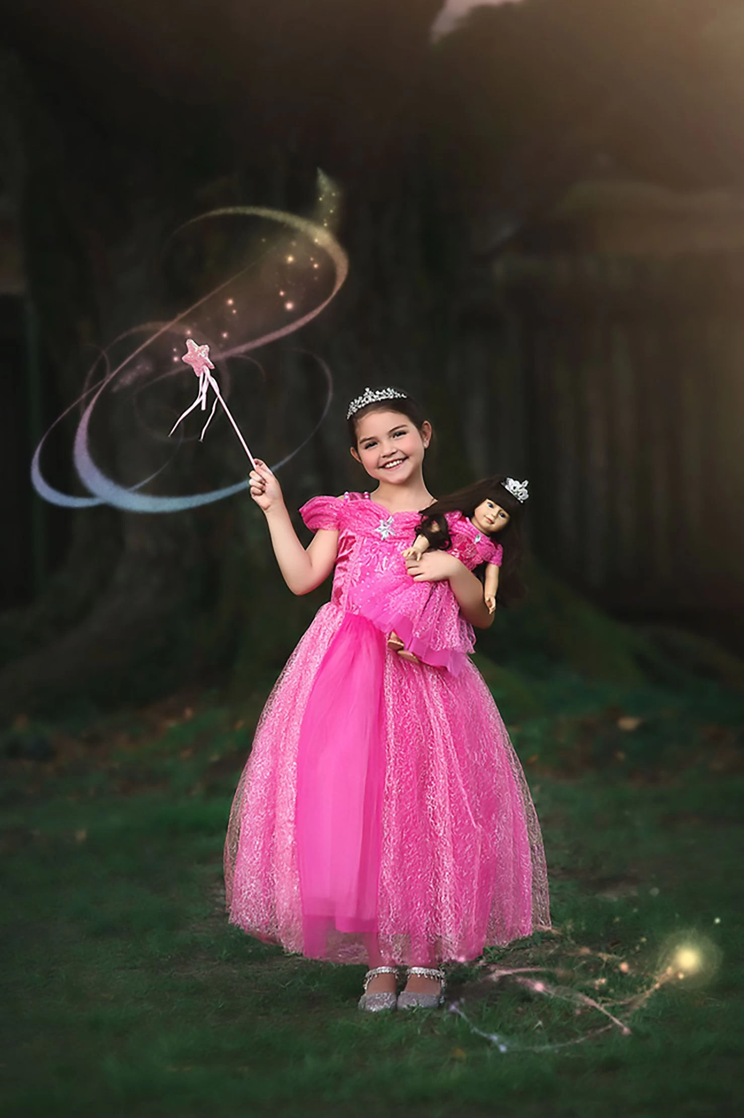 PINK PRINCESS DOLL DRESS 3 PINK PRINCESS DOLL DRESS