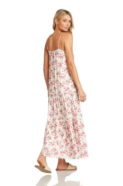ALEXA MAXI DRESS PINK FLORAL -Trish Scully AlexaDressPinkFloral 1050 WEB