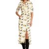 LEA BUTTON DOWN MAXI DRESS EQUESTRIAN PRINT