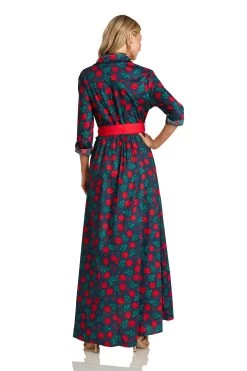 CONSTANCE MAXI DRESS NAVY ROSE FLORAL -Trish Scully ConstanceMaxiNavyRoseFloral 1739 WEB