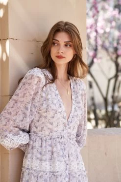 SOFIA MAXI DRESS LAVENDER FLORAL 16 SOFIA MAXI DRESS LAVENDER FLORAL -Trish Scully DSC07731