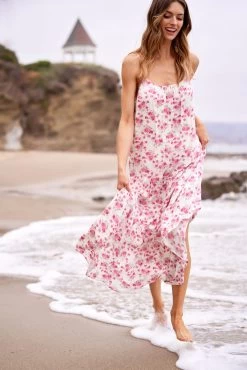 ALEXA MAXI DRESS PINK FLORAL -Trish Scully DSC08826
