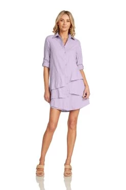 LAURETTE DRESS LAVENDER 9 LAURETTE DRESS LAVENDER -Trish Scully LauretteDressLavender 1171 WEB