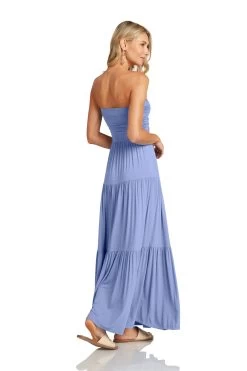 LUCILLE MAXI DRESS CORNFLOWER BLUE -Trish Scully LucilleMaxiDressBlue 0659 WEB