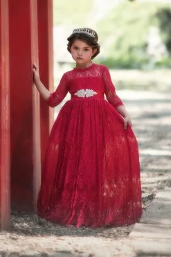 BELLA RAFAELA GOWN & BELT CRIMSON -Trish Scully Myproject 1 19