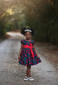 ISLA DRESS NAVY ROSE FLORAL -Trish Scully NewFloralDress1