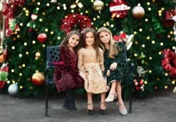 EMMA SEQUIN DRESS EMERALD -Trish Scully TSC14fb 1