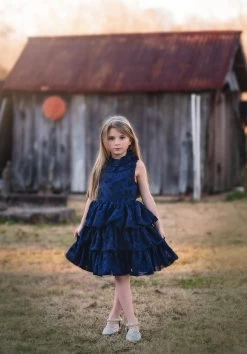 JOELLE DRESS NAVY 15 JOELLE DRESS NAVY -Trish Scully TSC14fb 4