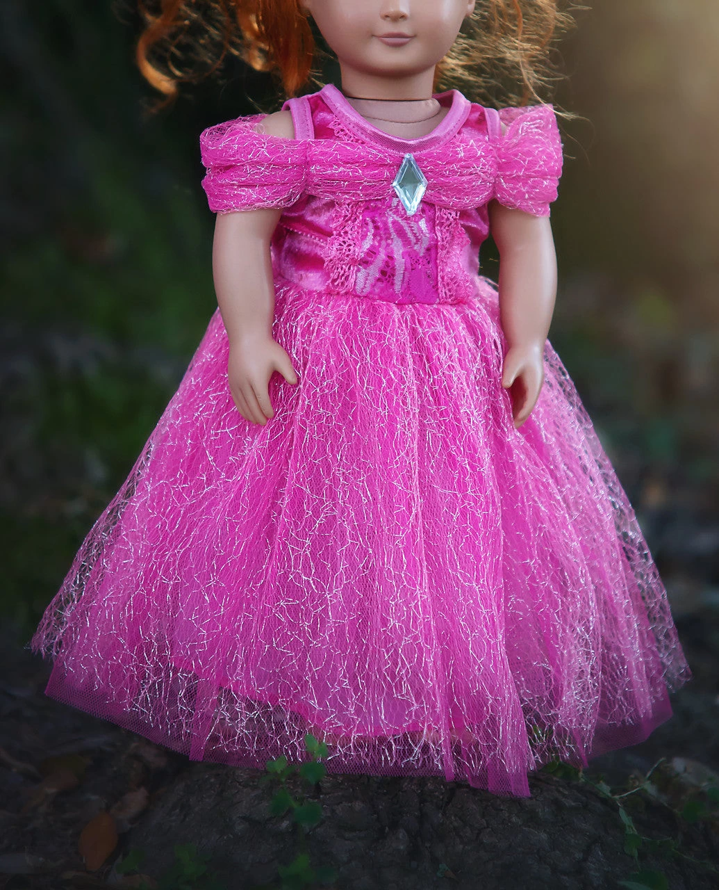 PINK PRINCESS DOLL DRESS 4 PINK PRINCESS DOLL DRESS - Image 2