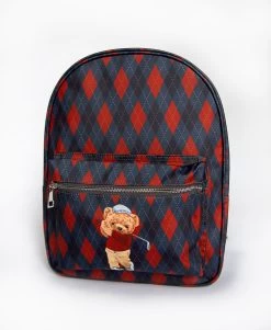 GOLFING BEAR BACKPACK -Trish Scully TSC9fb 1