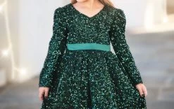 EMMA SEQUIN DRESS EMERALD -Trish Scully emmaemerald2