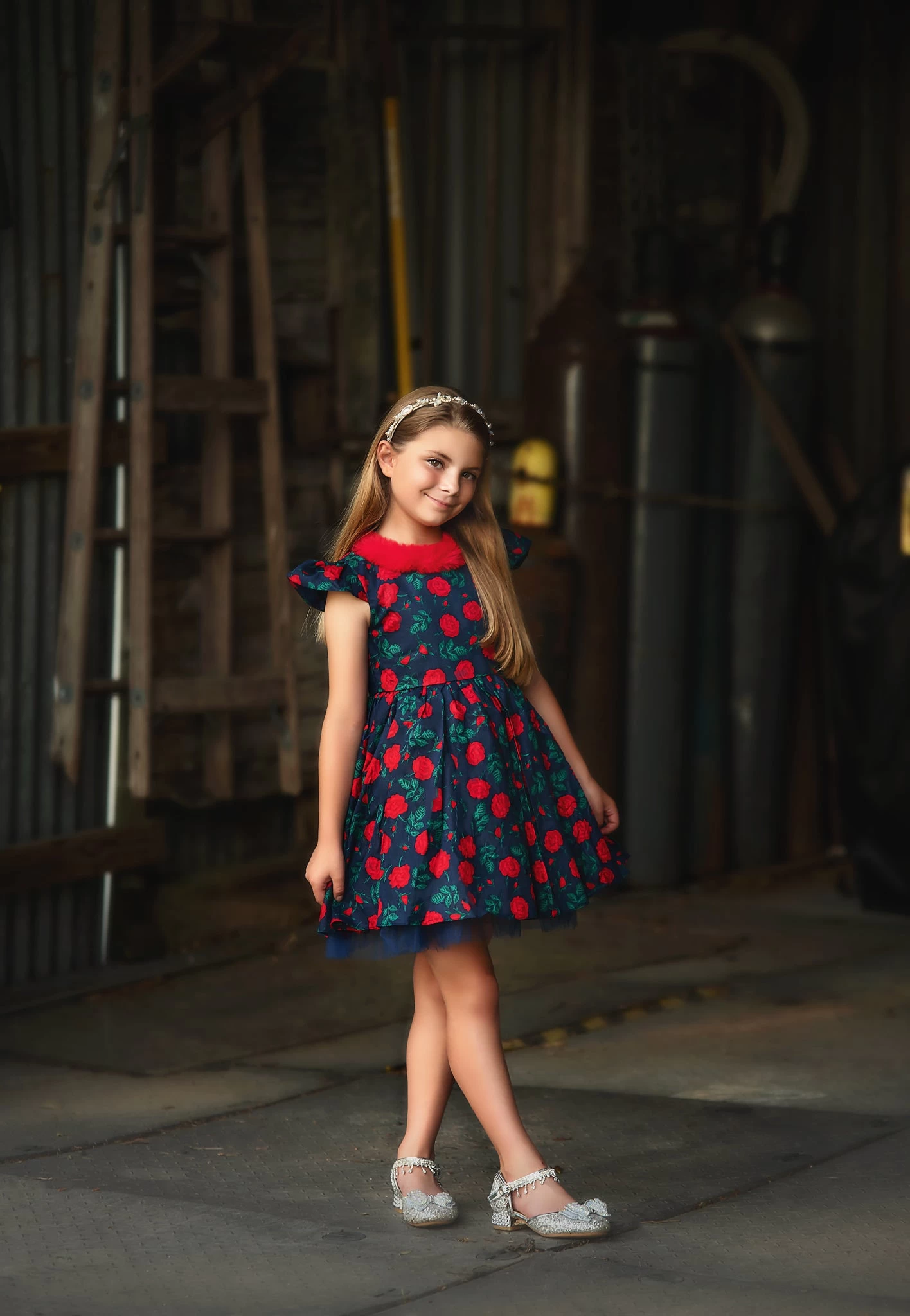 EVANGELINE DRESS NAVY ROSE FLORAL 3 EVANGELINE DRESS NAVY ROSE FLORAL