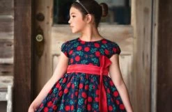 ISLA DRESS NAVY ROSE FLORAL -Trish Scully islarose4