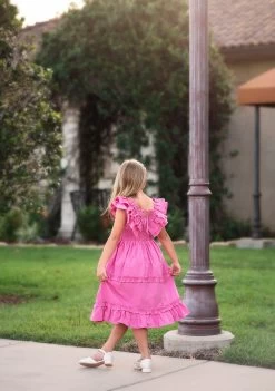SADIE DRESS FUCHSIA -Trish Scully sadiepink2
