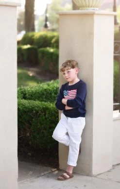 HENRY PANT WHITE -Trish Scully whitepantsflagsweater3